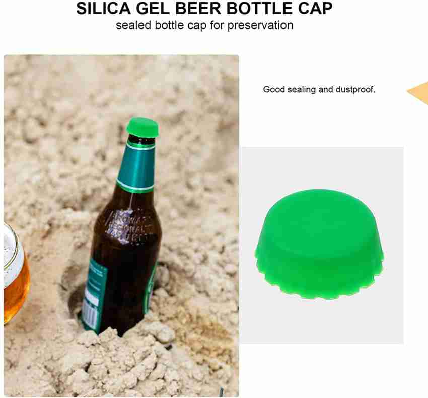 Beer Saver Reusable Silicone Bottle Caps - Set of 6