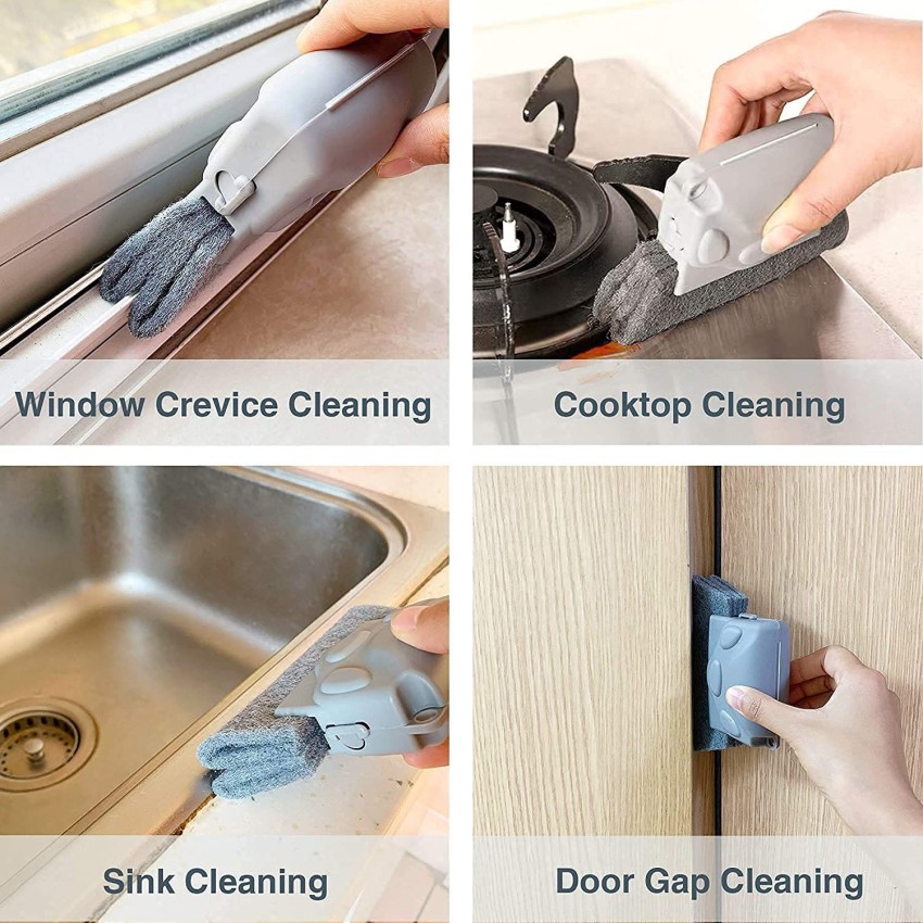 1pc Window Groove & Gap Cleaning Brush, 2-in-1 Detachable Window Slot &  Door Gap Brush, Cleaning Tool Crevice Brush