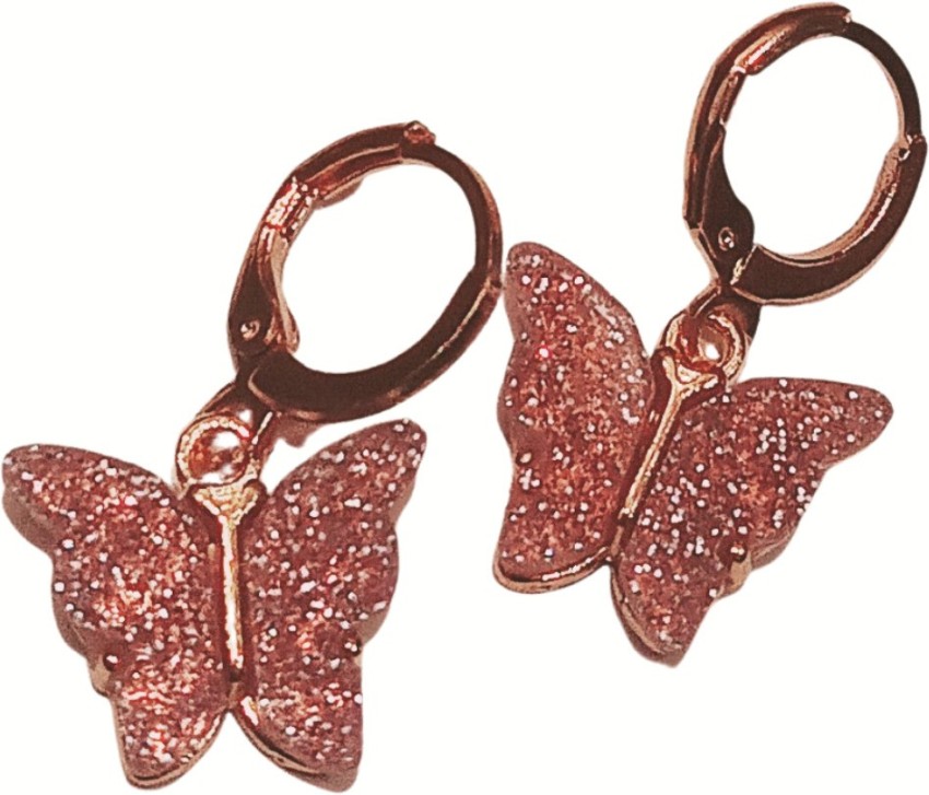 Sukkhi Gold Plated Pink Reverse AD  Pearl Dangle Earrings for Women   Sukkhicom