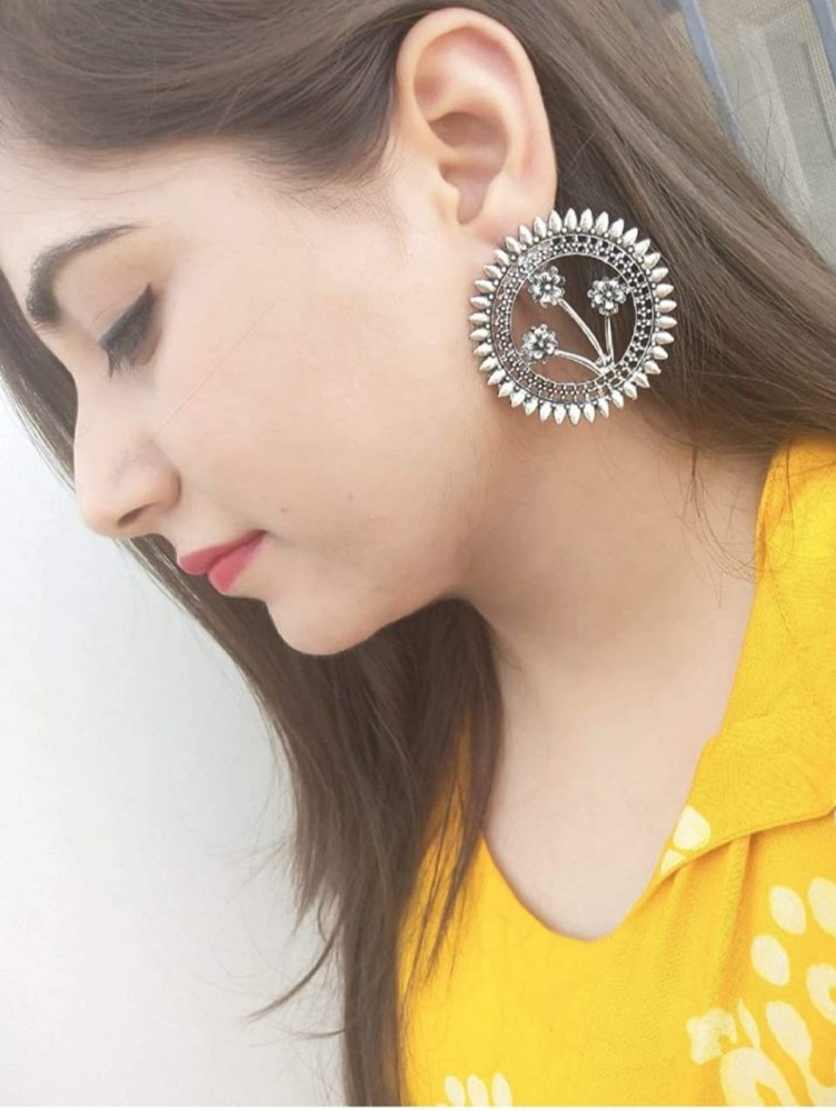 Combo of 2 Trendy Golden Silver Hangings Long Earrings for Women and Girls  Metal Drops  Danglers Price in India  Buy Combo of 2 Trendy Golden  Silver Hangings Long Earrings for