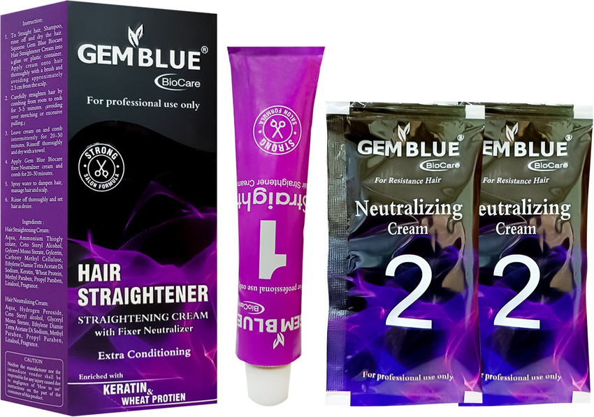 GEMBLUE BIOCARE Hair Straightener cream With Fixer Neutralizer Extra Conditioning 60gm Hair Cream Price in India Buy GEMBLUE BIOCARE Hair Straightener cream With Fixer Neutralizer Extra Conditioning 6...
