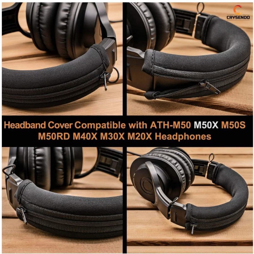 Crysendo Audio Technica Headphone Headband Cover for ATH M50 M50X M50RD M40X M30X M20X Over The Ear Headphone Cushion