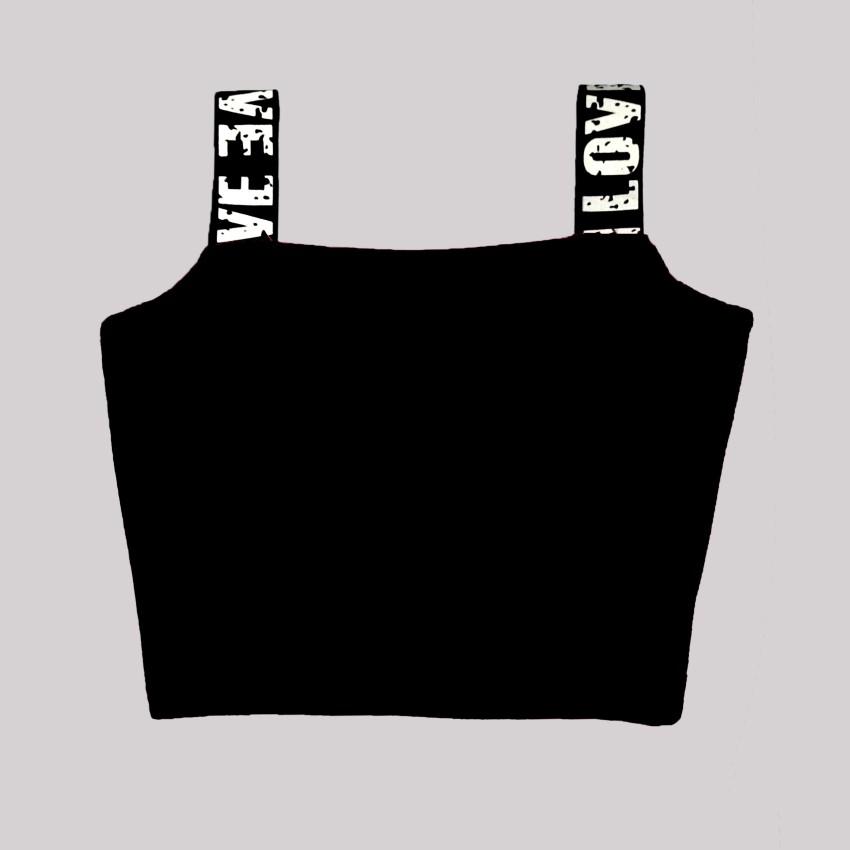 Kid's Cropped Top Black Technical Jersey