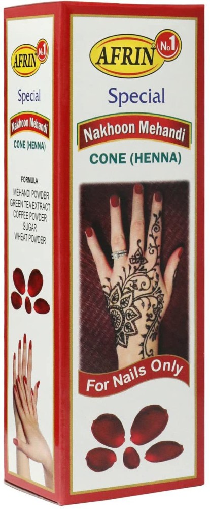 Buy AFRIN Henna Maroon Nail Cone Pack of 12 (15gm each) Online at Low  Prices in India - Amazon.in