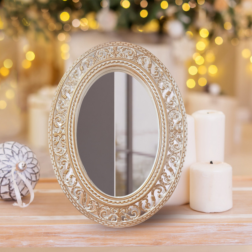 Oval decorative mirror store