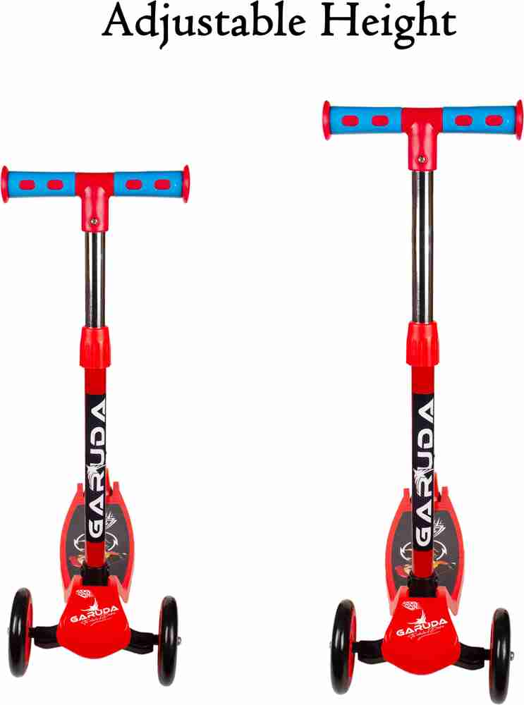 Kiddie Castle Foldable Scooter 4 Level Height PU Wheels with Brake for Kids
