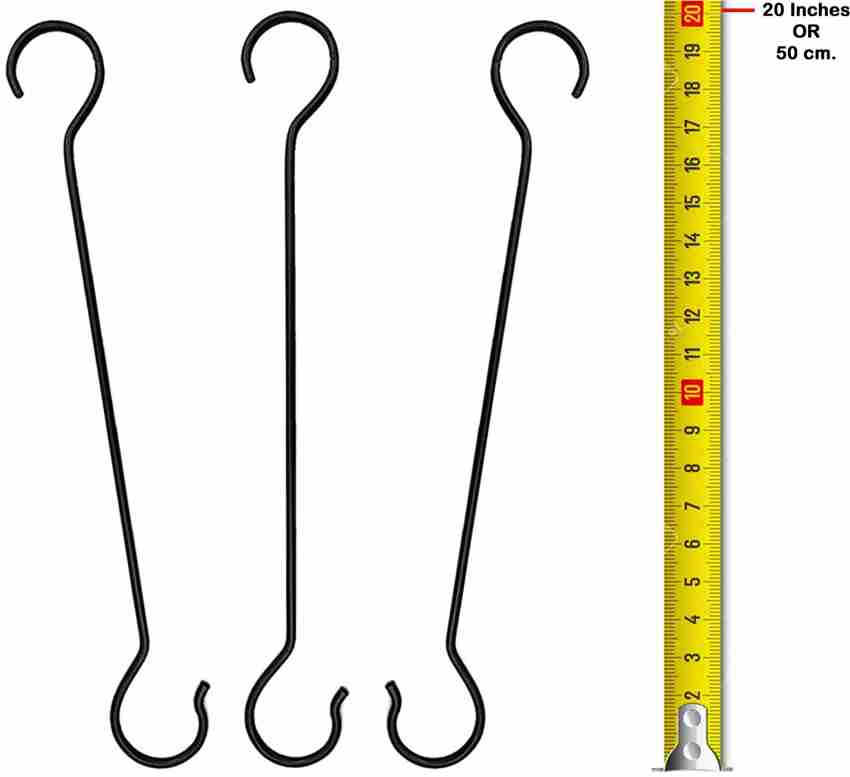 Woodiva S Shape Hooks Iron plant hanging hook, wall hook (Black, Height 50  cm Set of 3) Plant Container Set Price in India - Buy Woodiva S Shape Hooks  Iron plant hanging hook, wall hook (Black, Height 50 cm Set of 3) Plant  Container Set online at