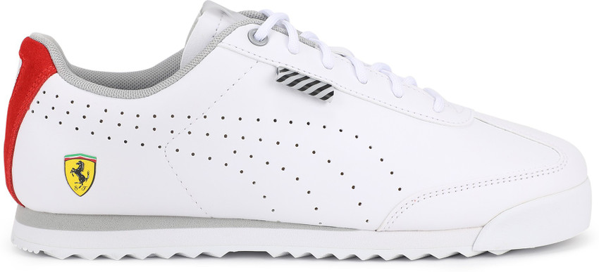 All white puma roma shoes on sale