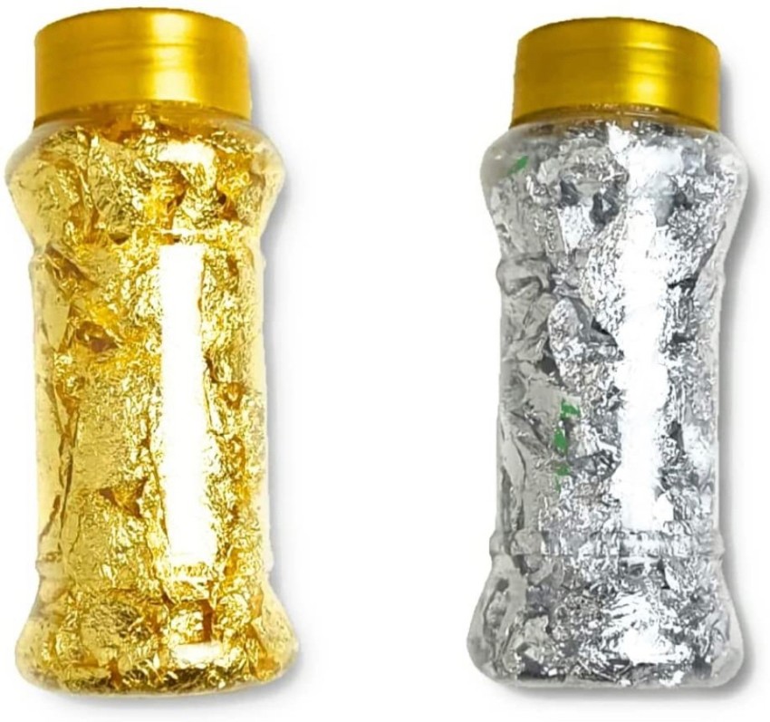 A.S.K VARK Gold Leaf Flakes - 3 Packs Gold Flakes for Crafts and Arts,  Nails, Resin, Glitter