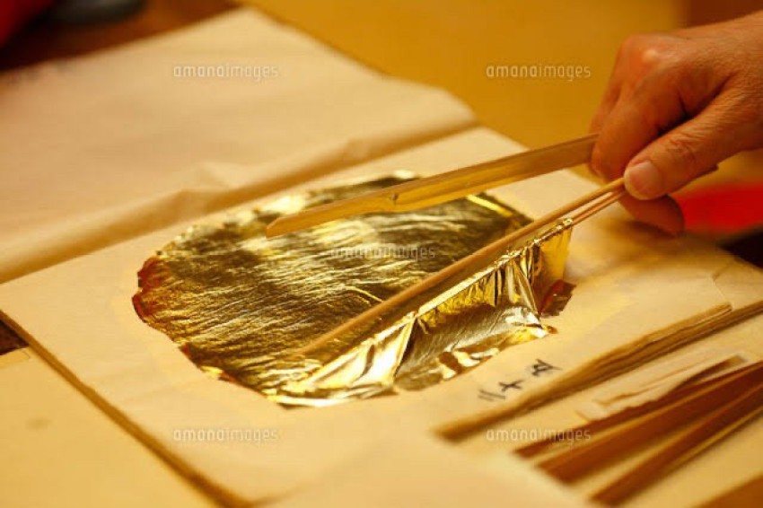 100 Sheets Gold Foil Paper Art Gold Foil Sheets Gilding Brush Thin Gold  Leaf Sheets Gold Foil Paper Craft for Arts Painting Gilding Crafting