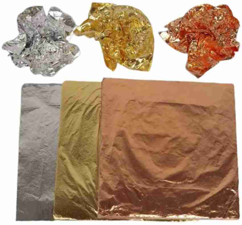 Manufacturing Gold Silver Copper Flakes Leaf Foil Sheets 1 kg