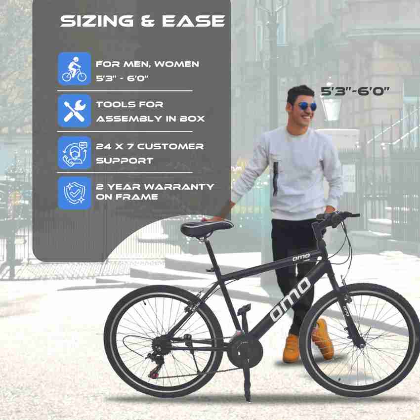 OMO 1.21 26T Geared Hybrid Cycle 21 Speed for Men Women