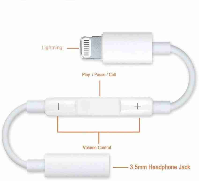 iPhone Lightning to 3.5mm Headphone Jack & Lightning Port, Volume