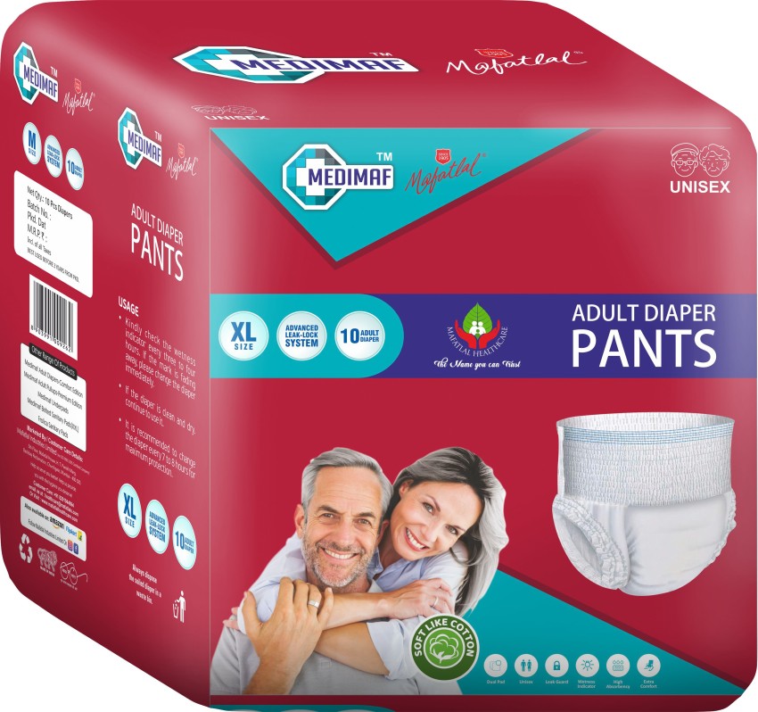 Buy lyfcare Adult Pull -Up Pants Diapers ,Extra Large / XXL-60 Pieces (Pack  Of 6, Each 10 Pieces) , Waist Size (90 - 125 Cm