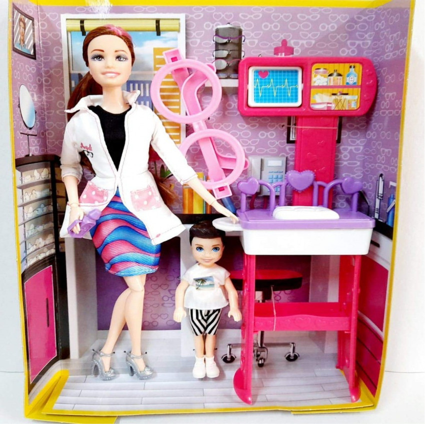 Barbie eye discount doctor set