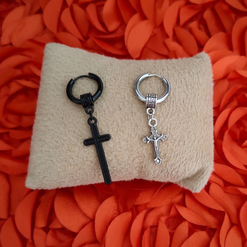 Cross Keychain, Gothic Style Cross Religious Keychain