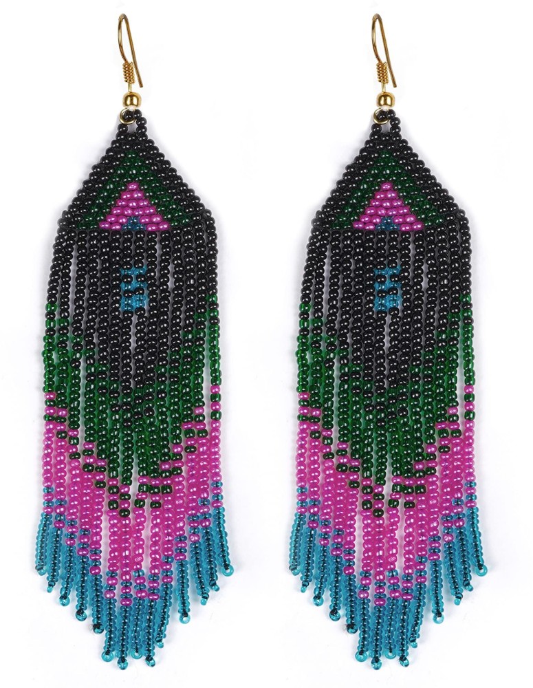E2O Contemporary Gold Plated Layered Stone Embellished Dangler Earrings  Buy E2O Contemporary Gold Plated Layered Stone Embellished Dangler Earrings  Online at Best Price in India  Nykaa