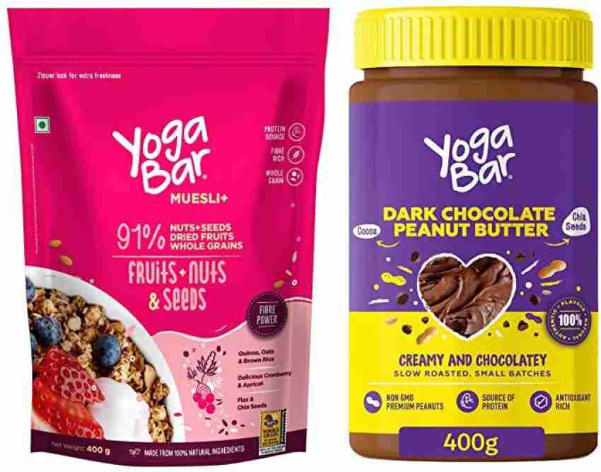 YogaBar Dark Chocolate Peanut Butter - Creamy & Chocolatey ( 400g