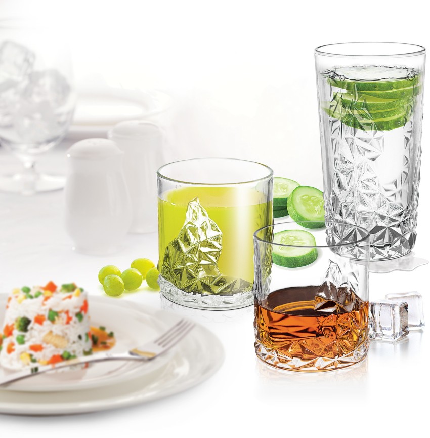 Buy Lyon Glass Tumbler Set of 6, 265ML - Treo by Milton