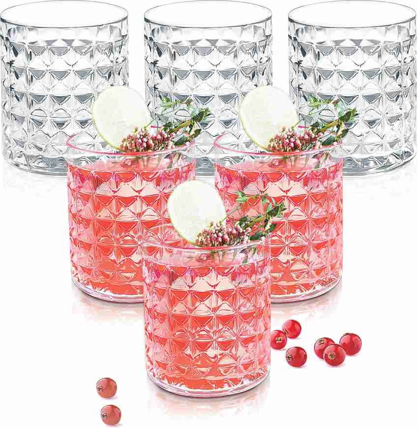 TREO (Pack of 6) Knitts 260 Juice Glass Tumbler, Set of 6, 260 ml Each,  Transparent Glass Set Water/Juice Glass Price in India - Buy TREO (Pack of 6)  Knitts 260 Juice Glass Tumbler, Set of 6, 260 ml Each, Transparent Glass Set  Water/Juice Glass online at