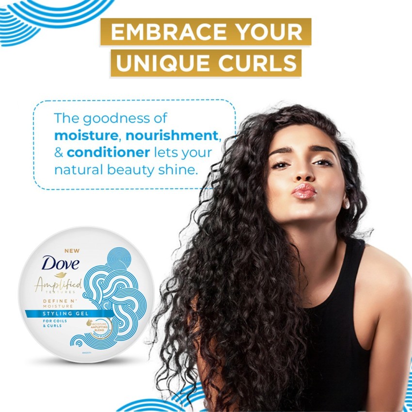 Dove Finishing Hair Gel, Amplified Textures, Frizz Control, with