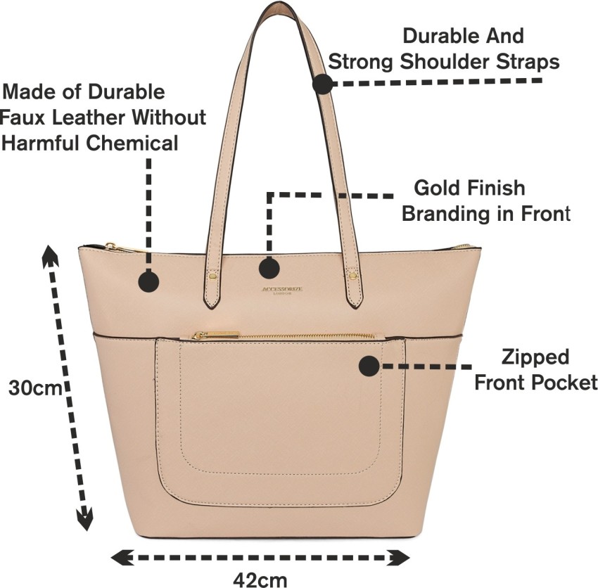 Accessorize London Women's Faux Leather Spacious Emily Tote Bag