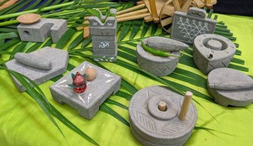 Tirtha Enterprises Kitchen Playsets Stone Miniature Kitchen Set