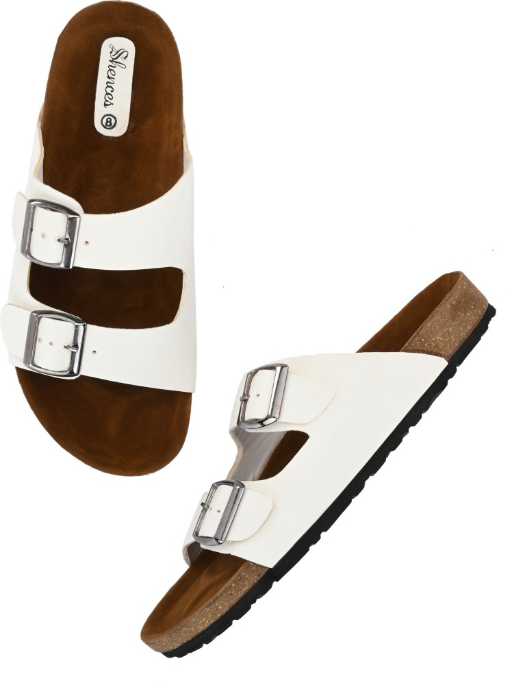 SHENCES Original Cork Sole Men White Sandals Buy SHENCES