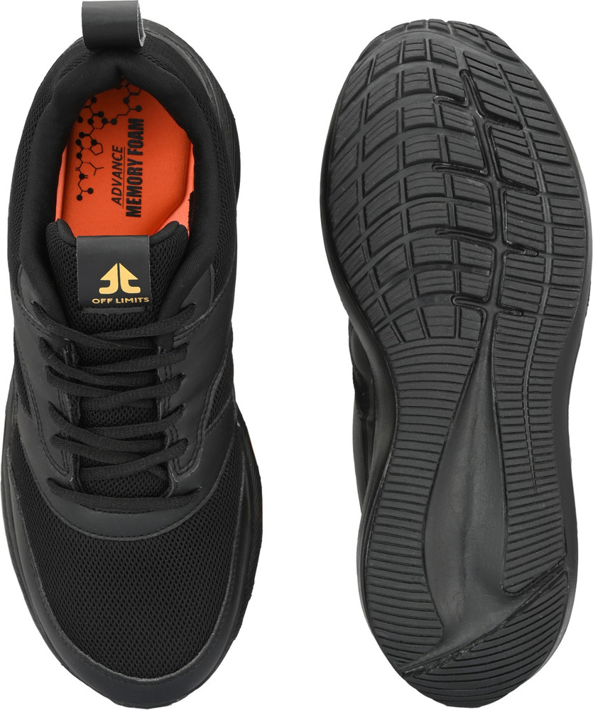 All black shop memory foam shoes