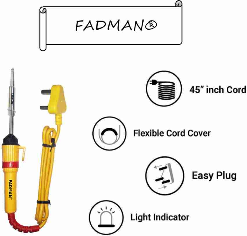 Buy Fadman Yellow, Black Soldering Iron Kit, Soldering Paste Flux, Solder  Wire, De Soldering Wick, Wire Cutter, 2 In 1 Screw Driver, Blue 20W Glue  Gun, 5 Glue Sticks 7Mm (Set Of