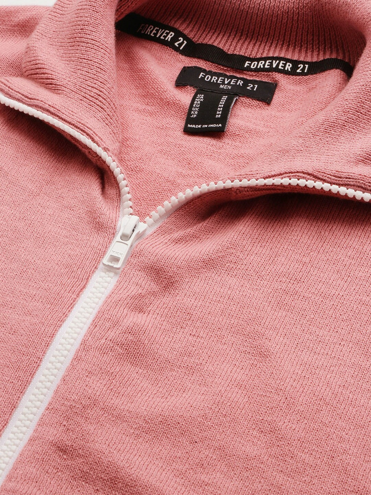 FOREVER 21 Solid High Neck Casual Men Pink Sweater Buy FOREVER