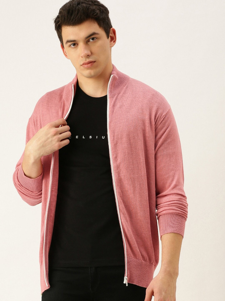 FOREVER 21 Solid High Neck Casual Men Pink Sweater Buy FOREVER
