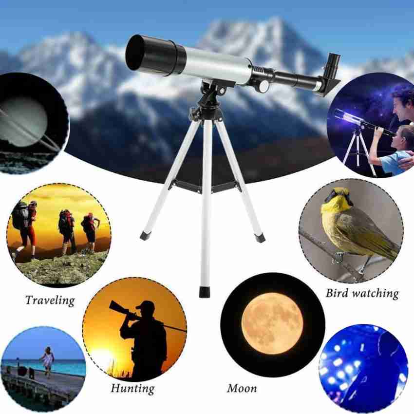 zhizuka Telescope Zoom 90X HD Focus Astronomical Refractor with Portable  Tripod Stand Reflecting Telescope