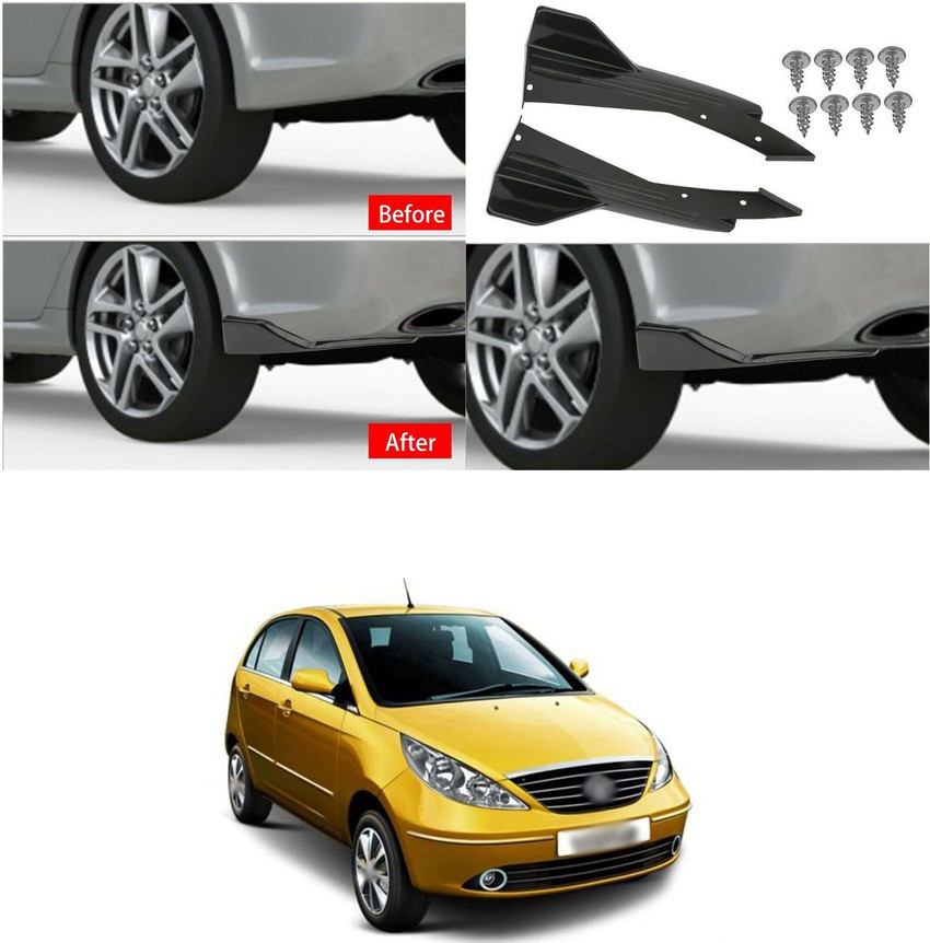 XZRTZ Rear Bumper Splitter Lip Diffuser Wrap Angle Anti Scratch Protection D215 Matte Glossy Chrome Tata Indica Vista Rear Garnish Price in India Buy XZRTZ Rear Bumper Splitter Lip Diffuser Wrap Angle