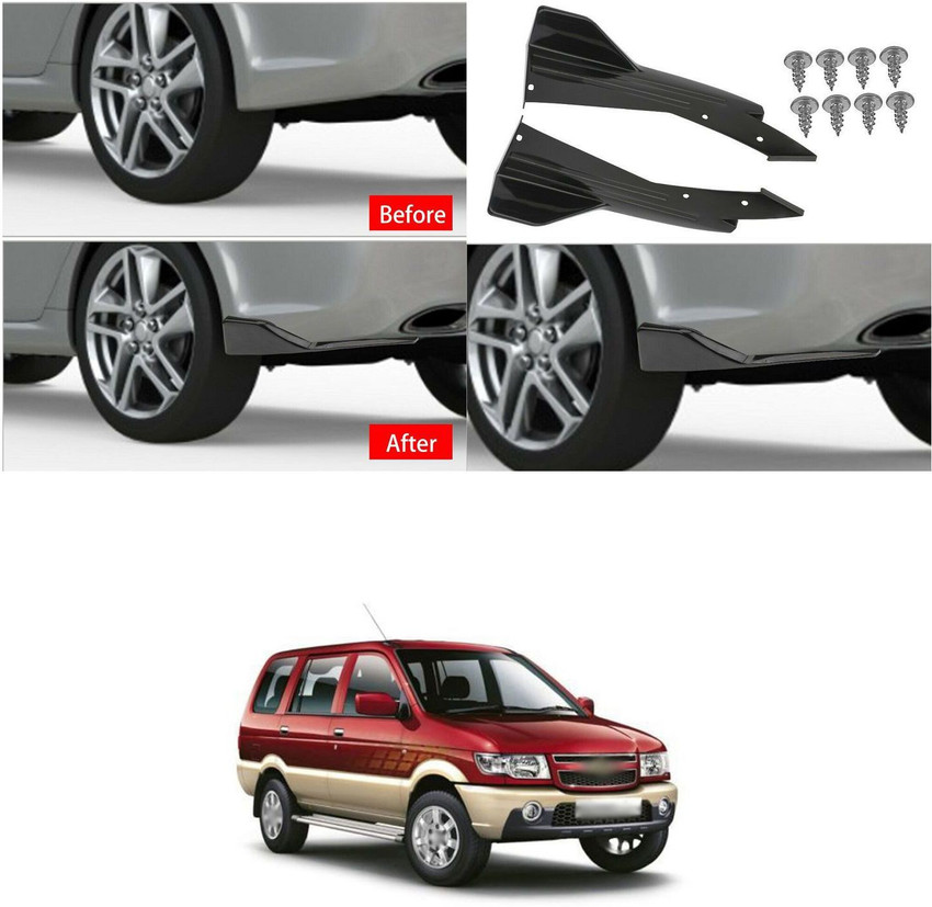 XZRTZ Rear Bumper Splitter Lip Diffuser Wrap Angle Anti Scratch Protection D40 Matte Glossy Chrome Chevrolet Tavera Rear Garnish Price in India Buy XZRTZ Rear Bumper Splitter Lip Diffuser Wrap Angle A...