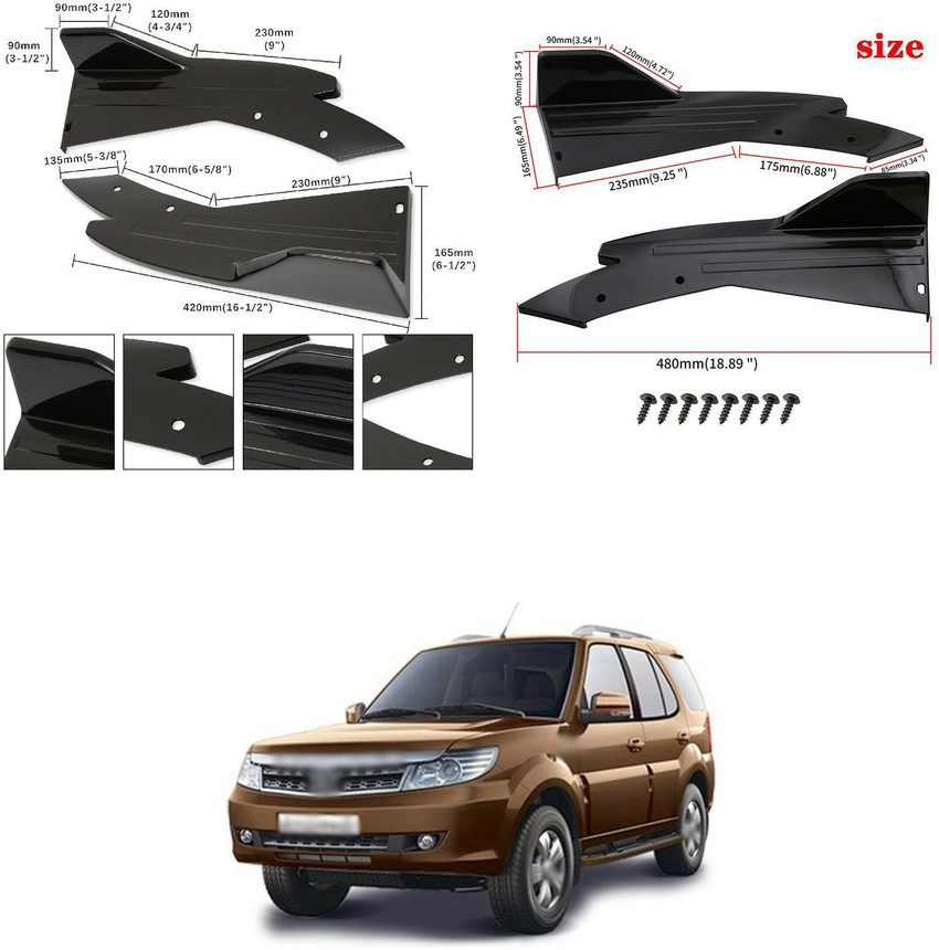 XZRTZ Rear Bumper Splitter Lip Diffuser Wrap Angle Anti Scratch