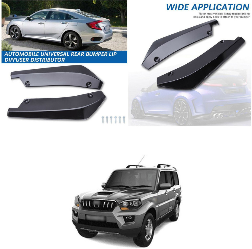 PECUNIA Rear Bumper Splitter Lip Diffuser Wrap Angle Anti Scratch