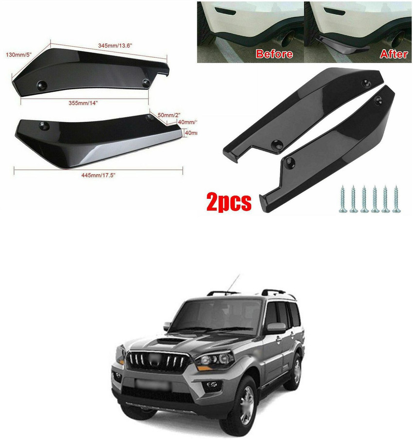 PECUNIA Rear Bumper Splitter Lip Diffuser Wrap Angle Anti Scratch