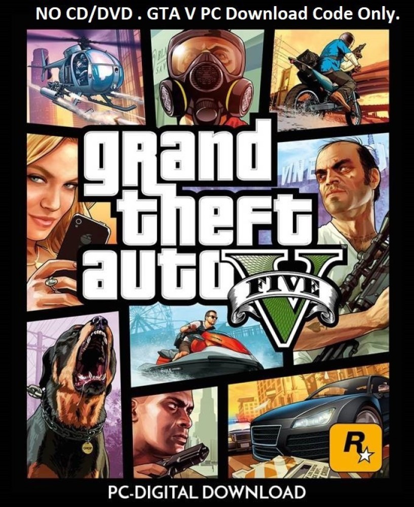 Buy Rockstar North Grand Theft Auto V - PC - (ROCKSTAR SOCIAL CLUB DOWNLOAD  CODE-NO CD/DVD) Online at Low Prices in India