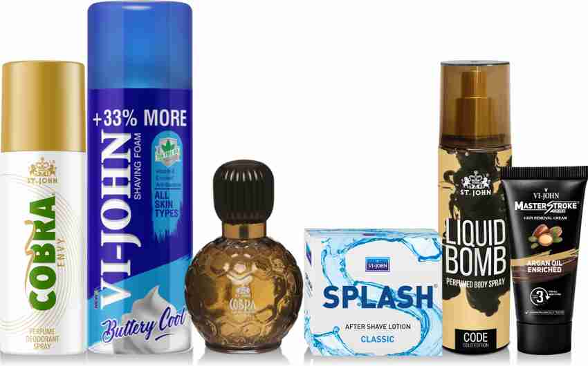 VI JOHN Mens Grooming Kit Shave Foam All skin Type 400 gm Cobra