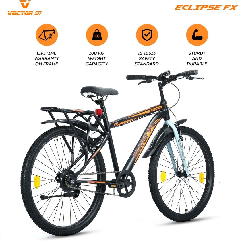 Vector 91 Ecplise FX 26T Black Orange 26 T Mountain Cycle