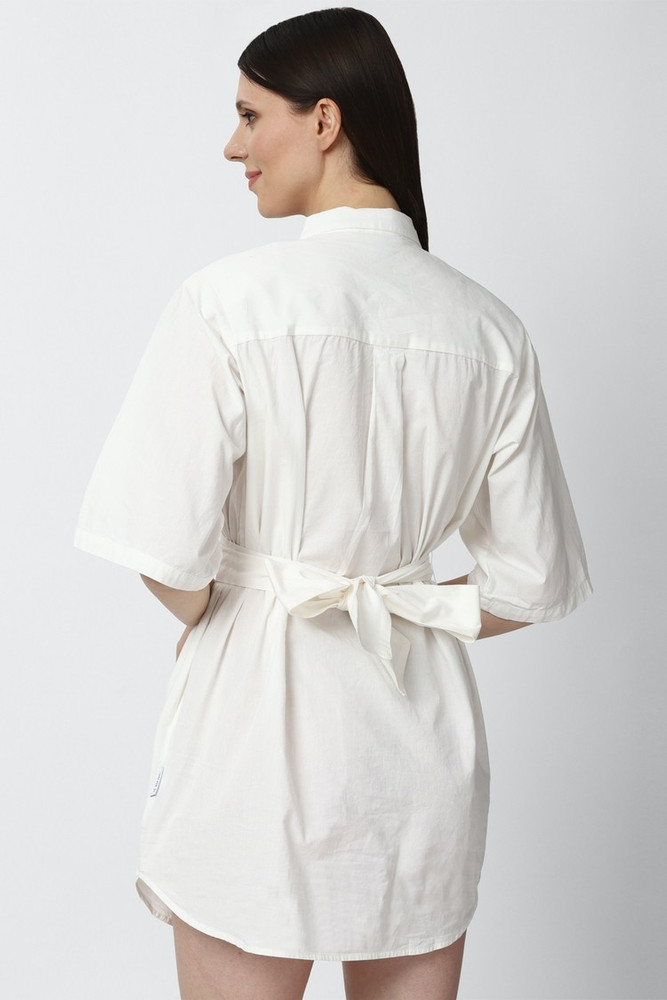 White shift dress forever 21 top
