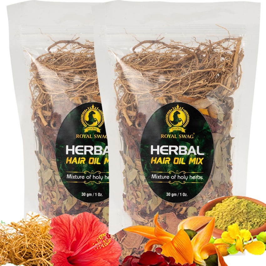 Buy Royal Swag Ayurvedic Herbal Hair Oil Mix 30 g x 2 packs Made In India  Online at Best Prices in India  Hecmo