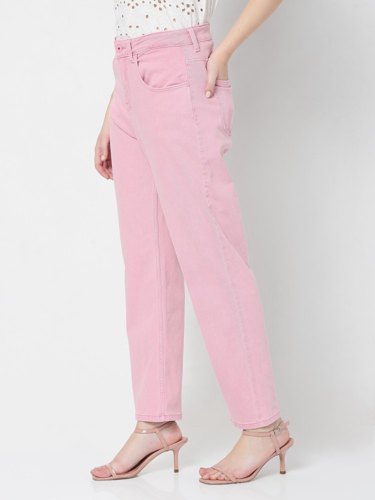 Pink sales moto jeans