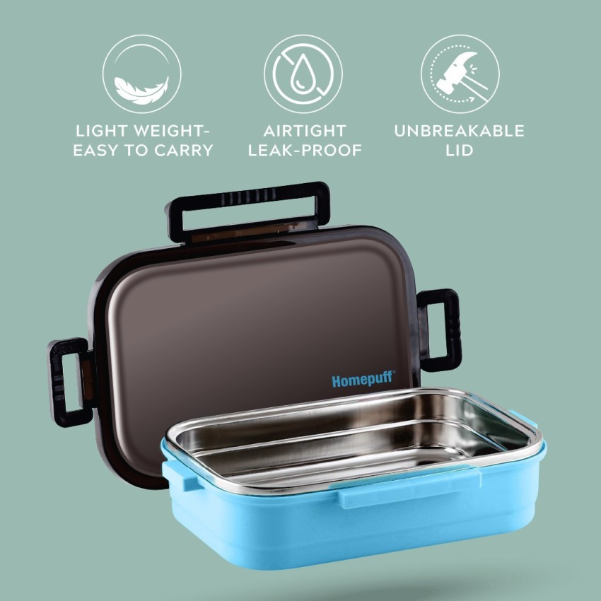 Home Puff Double Wall Vacuum Insulated Lunch box, Stainless Steel HeatPro  Lunch Boxes for Office Men/Women, Easy to Carry Leak-Proof Tiffin Box