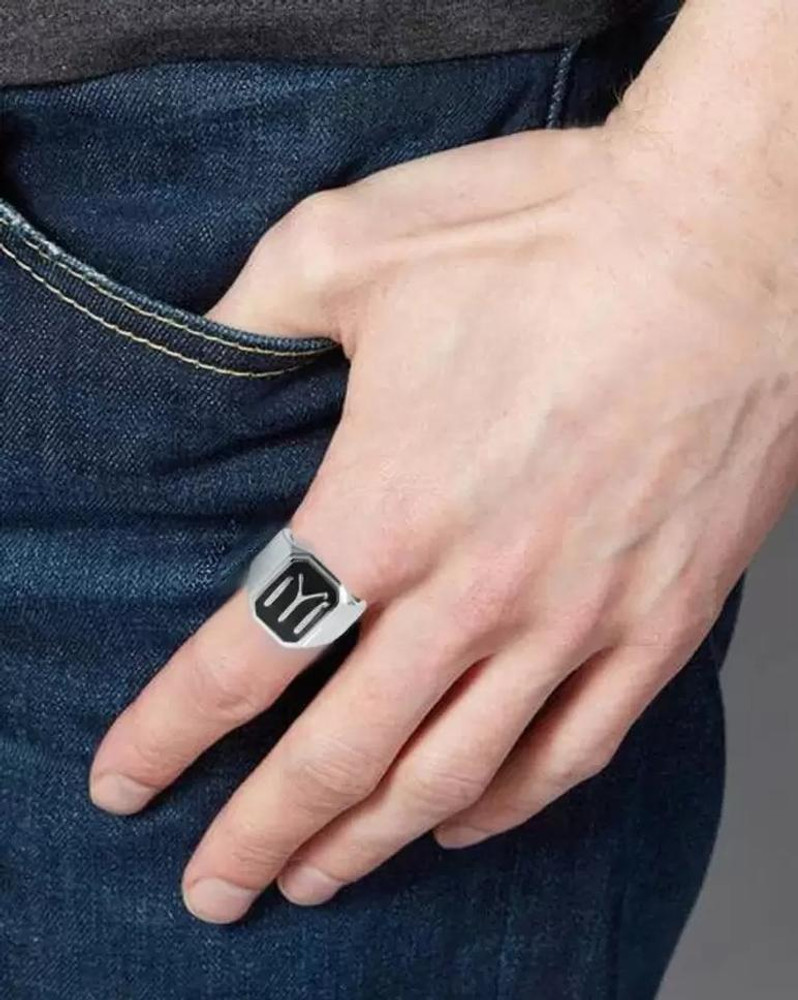 Alpha m signet ring hotsell