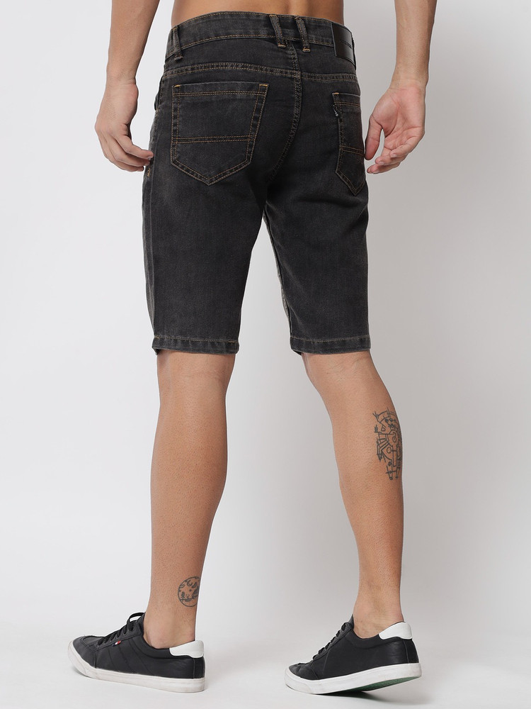 Dark grey cheap denim shorts