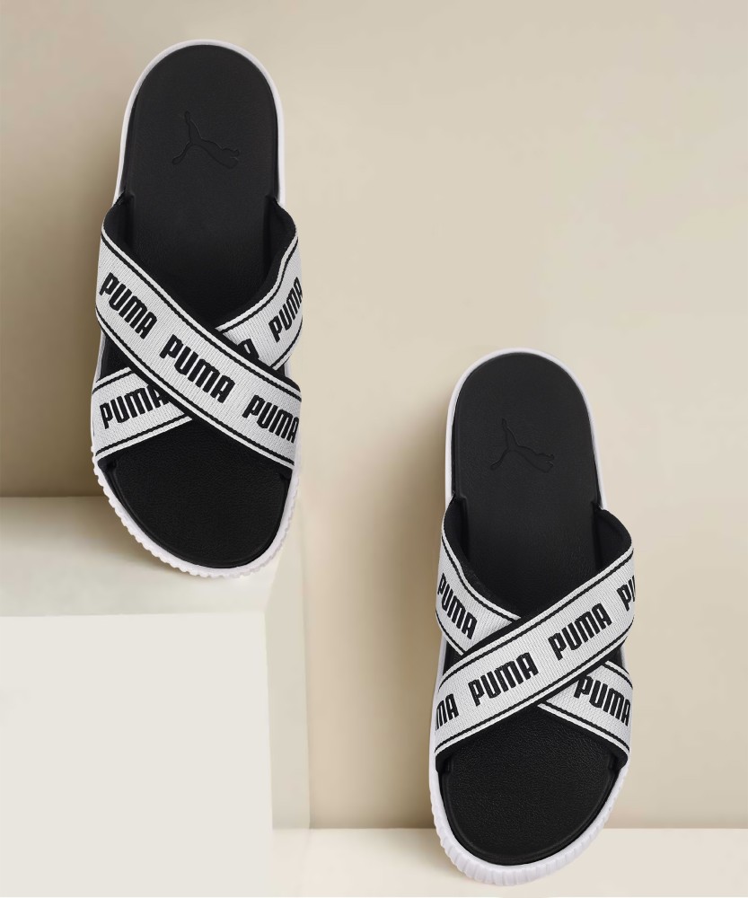 Puma platform best sale slides black