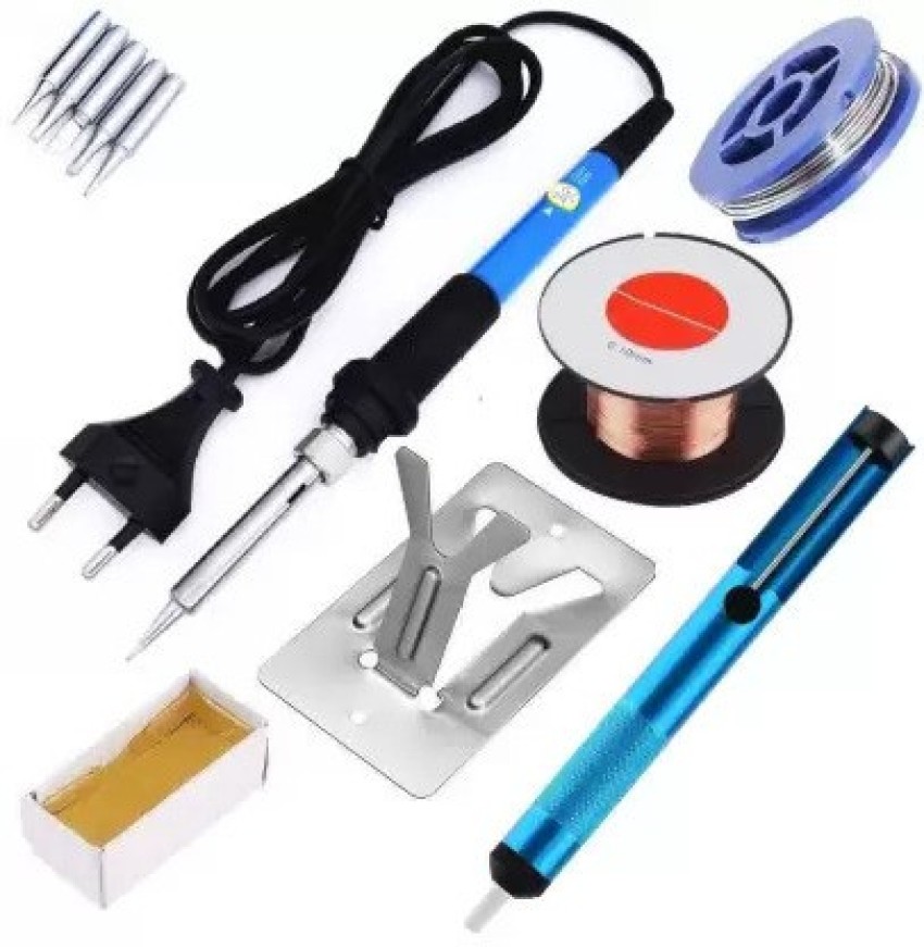 Soldering Iron Kit, 60W Soldering Iron with Interchangeable Iron Tips,  10-in-1 Adjustable Temperature Soldering Welding Iron Kit for any Hobby