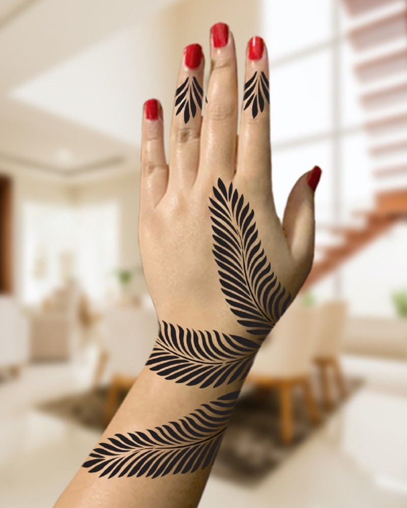 6pcs KASHMIR Indian Most Black Henna Tattoo Paste Cones,Hand Finger Henna  Paste Cream Cone Tattoo